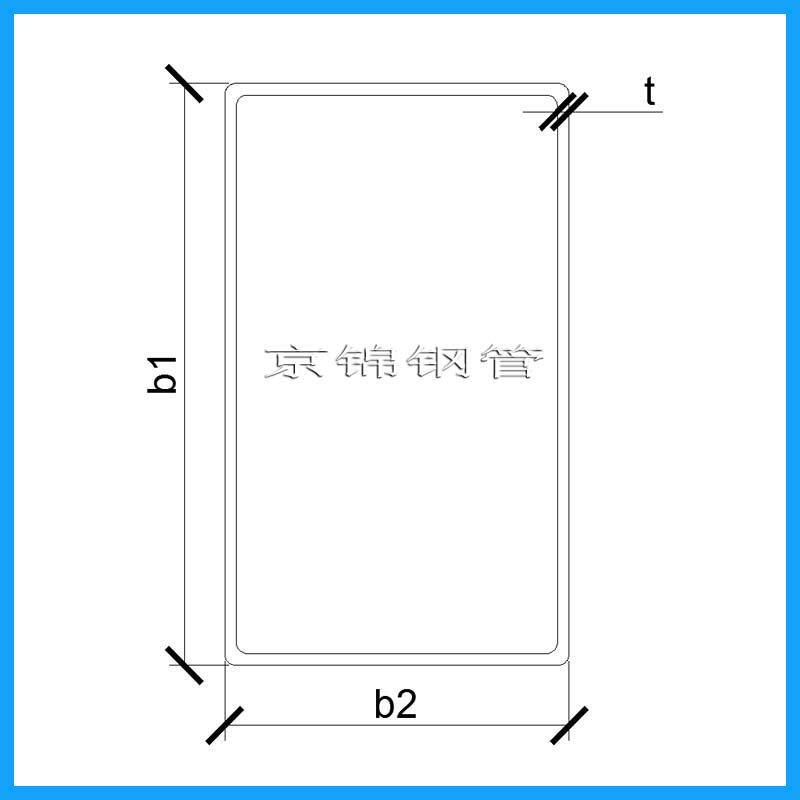 40*80镀锌方管规格示例图