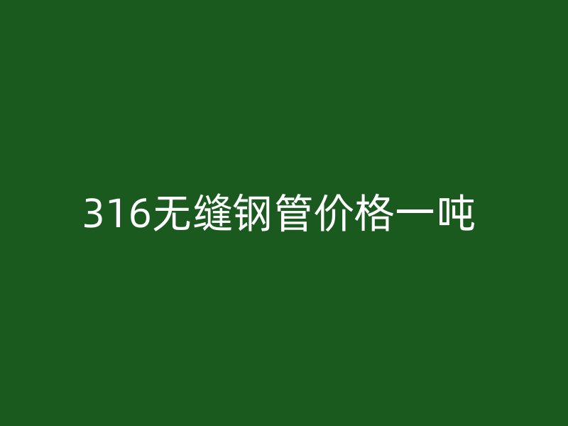 316无缝钢管价格一吨 