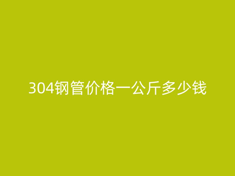 304钢管价格一公斤多少钱