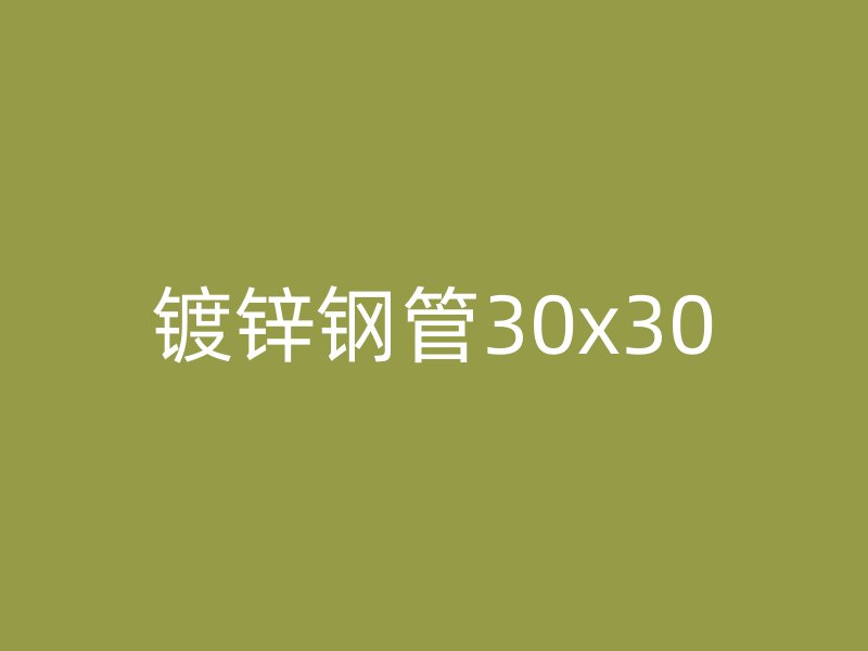 镀锌钢管30x30