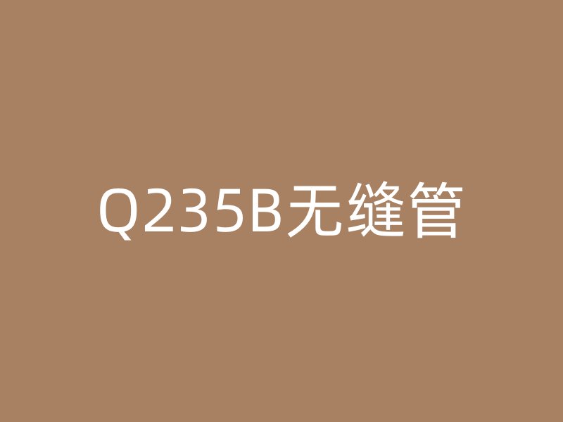 Q235B无缝管