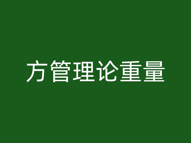 方管理论重量