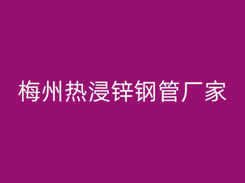 梅州热浸锌钢管厂家