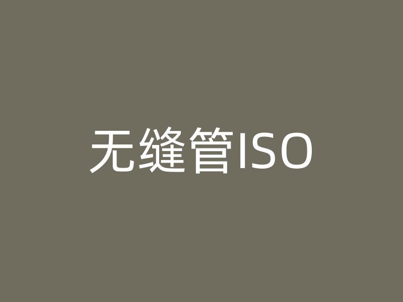 无缝管ISO