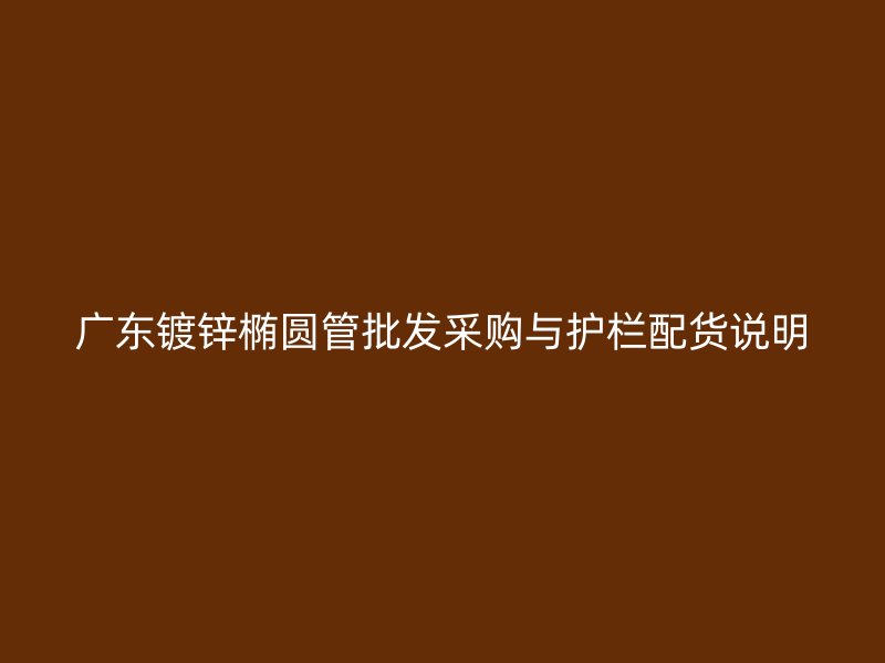 广东镀锌椭圆管批发采购与护栏配货说明