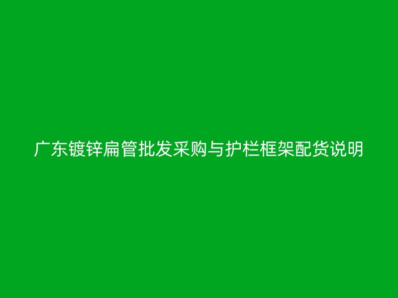 广东镀锌扁管批发采购与护栏框架配货说明