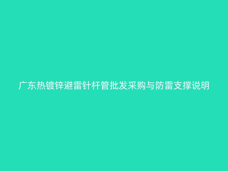 广东热镀锌避雷针杆管批发采购与防雷支撑说明